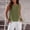 Green, variant on Junior Tank Tops Split Hem Crop Women's Solid Color Casual Button Slit Sleeveless Round Neck Top Pink S