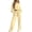 Yellow, variant on Sweatsuits Women 2 Piece Outfit 2026 Solid Drawstring Wide Leg Sweatpants Crew Neck Long Sleeve Cropped Tracksuit