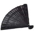 thumbnail image 2 of 2pcs 8 Inch Chinese Japanese Folding Fan Original Wooden Hand Flower Bamboo Pocket Fan-Black, 2 of 6