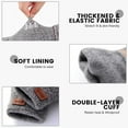 thumbnail image 3 of Winter Thermal Fingerless Gloves for Men Women, Warm knitted Half Finger Mittens, Black, 3 of 7
