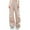 Pink, variant on Kmdttou Cargo Plus Size Pants Women Baggy wide leg Flap High Waisted Work Pants Multi-Pockets Versatile Straight Leg Pants Trousers