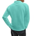 thumbnail image 3 of Fabrcox Black Polo Shirts for Men Fall Big and Tall Collared T Shirts Long Sleeved M-4xl Casual Loose Fit Trendy Xxxl Pullover Shirts,Light Blue XL, 3 of 5
