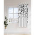 thumbnail image 4 of Rustic Floral Plant Thermal Insulated Blackout Curtains for Bedroom 36 Length Pastoral Grey Eucalyptus Leaves Room Darkening Curtain 1 Panel Grommet Window Curtain Drape for Living Room Nursery Room, 4 of 7
