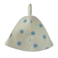 thumbnail image 3 of Graflsoa Quick-Dry Felt Sauna Shower Cap with Snowflake Design for Moisture Absorption and Eye Protection, 3 of 7