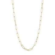 Paper Clip Oval Link Layering Necklace gold