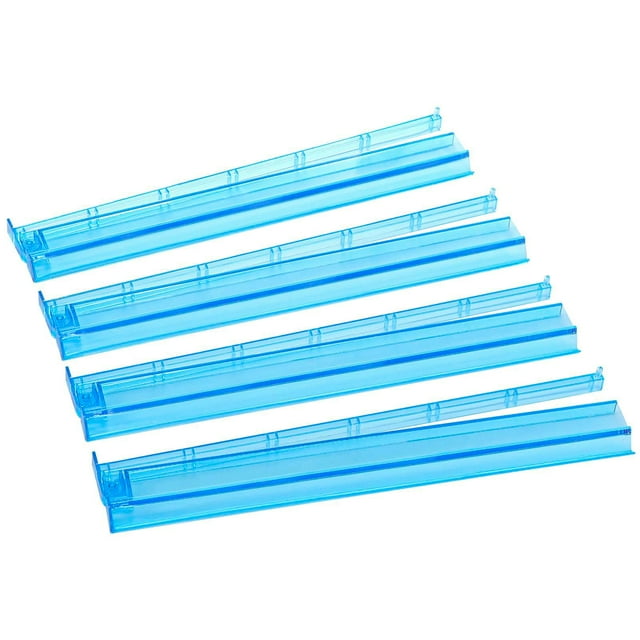 WJCA Mahjong Tile Rack and Pusher Combo, 4-Piece All-in-One Set for American Style Gameplay, Modern Tabletop Accessories, Blue