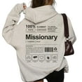 thumbnail image 4 of Christian Missionary Hoodie – Faith and Love Graphic Pullover, Vintage Religious Streetwear, Spiritual Unisex Gift for Men and Women, 4 of 7