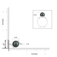 thumbnail image 4 of ANGARA Tahitian Cultured Pearl Bypass Ring in 14K White Gold for Women | June Birthstone, Birthday, Anniversary, Jewelry Gift for Women | Pearl Ring, 4 of 8