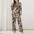 thumbnail image 3 of Bingfone Womens Pajama Sets Leopard Dots Print,Long Sleeve Loungewear Pajamas Set-Large, 3 of 9