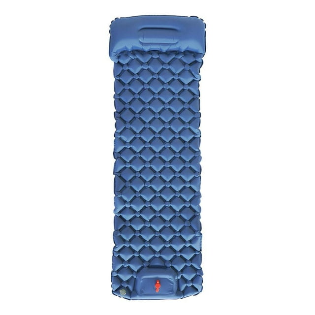 Inflatable Mat Camping Sleeping Mattress Bed with Built-in Foot Pump & Pillow