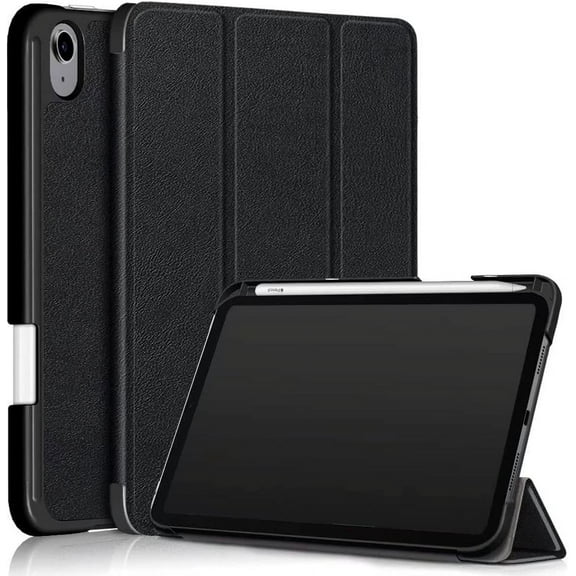 Epicgadget iPad Mini 6 Case (8.3-Inch, 2021 Model) with Pencil Holder [Support 2nd Gen Apple Pencil Charging] Magnetic Auto Wake/Sleep Cover Trifold Stand Case for iPad Mini 6th Generation (Black)