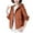 Brown, variant on Zpanxa Women's Ribbed Corduroy Jacket Hooded Y2K Vintage Button Up Long Sleeve Loose Fit Top