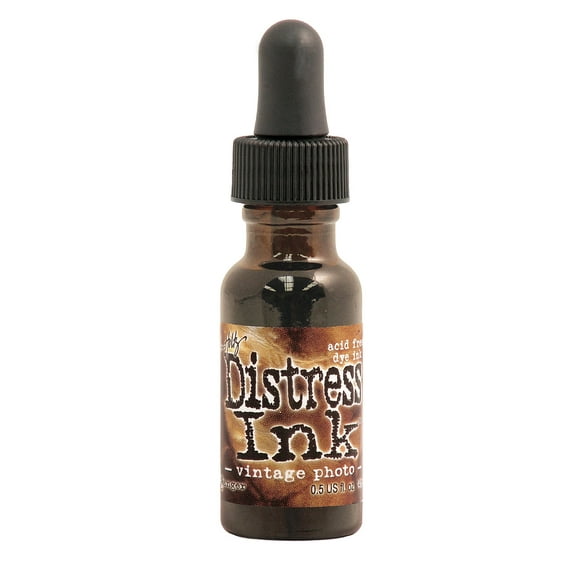 Tim Holtz Distress Ink vintage photo, 0.5 oz. reinker bottle (pack of 3)