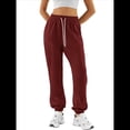 thumbnail image 3 of Pantalones Deportivos Holgados para Mujer, de Otoño, para Entrenamiento, de Cintura Alta, Cómodos y Deportivos. Vino Tinto M, 3 of 7