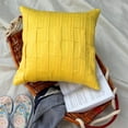 thumbnail image 2 of The HomeCentric Pillow Case Covers Decorative Pillow Covers Pack of 2 24x24 inch (60x60 cm) Yellow Suede Throw Pillow Covers Handmade Pillow Covers Solid Pillow Shams Decorative - Yellow Love Tune, 2 of 13