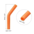 thumbnail image 2 of 8uds Silicona Pajita Puntas Unique Bargains Silicona Pajita Codos Punta Suave Reutilizable Metal Pajita Cubiertas para 6mm/0,24' OD Inoxidable Acero Pajitas Naranja, 2 of 7