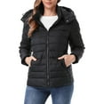 thumbnail image 3 of Puffer Jacket for Women Waterproof Quilted Warm Winter Coat Ultra Light Weight Short Down Jacket, Black L, 3 of 7