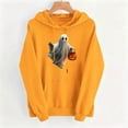 thumbnail image 4 of qelini Halloween Hoodies for Women Plus Size Pumpkin Print Shirts Sweater Tops Long Sleeve Crew Neck Fall Winter Tops, 4 of 5