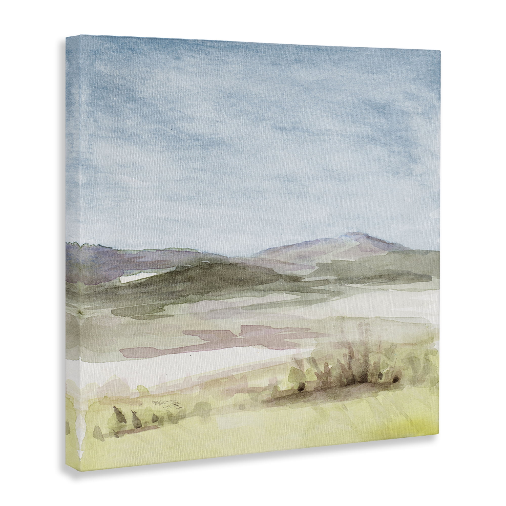 Stupell Industries Crisp Morning Mountains Landscape & Nature Painting Wrapped Canvas Art Print Wall Art, 17 x 17