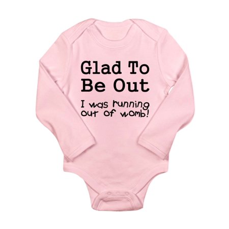 

CafePress - Running Out Of Womb - Long Sleeve Infant Bodysuit