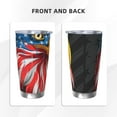thumbnail image 3 of Goofa Eagle Head With American Flag for 20 oz Skinny Tumbler Stainless Steel Coffee Mug Slim Vacuum Insulated Travel Cup Car Cup-Without Straw, 3 of 8
