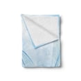 thumbnail image 2 of Blue Soft Flannel Fleece Throw Blanket, Blurred Motion Swirl Lines Futuristic Round Shapes Curve Looking Print, Cozy Plush for Indoor and Outdoor Use, 60" x 80", Baby Blue and Blue, by Ambesonne, 2 of 5