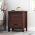 thumbnail image 2 of Noble House Hysham 2 Drawer Nightstand, Walnut, 2 of 8