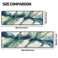 thumbnail image 4 of Teal Blue Green Marble Vein Hallway Runner Rug, 60x18 Inches Modern Abstract Watercolor Long Floor Mat, Non-Slip Washable Luxury Art Rug for Entryway Kitchen, 4 of 9
