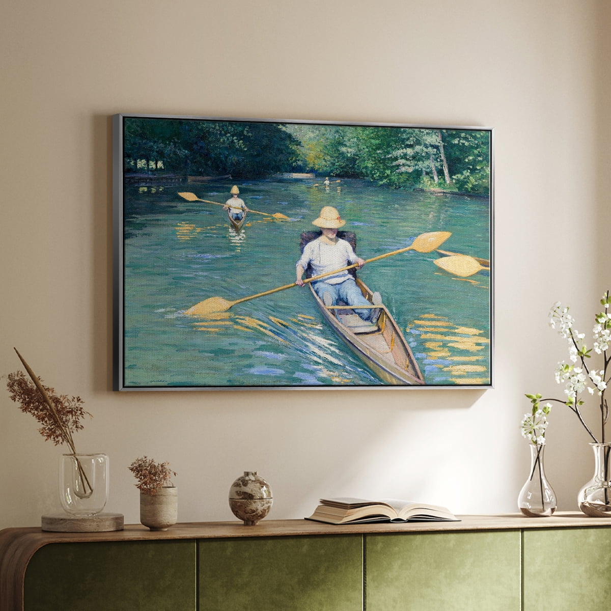 Vintage Landscape-CXLII By Wexford Home Framed in Silver Wood Gallery Wrapped Canvas 27 in. x 41 in.