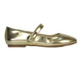 thumbnail image 3 of XY London Womens Joanna Metallic Closed Toe Flat Mary Janes, 3 of 5