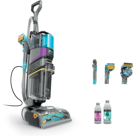 Restored Shark CarpetXpert 2-in-1 Upright Deep Carpet Corded Vacuum, with HairPro StainStriker Technology, Built-in Spot & Stain Eliminator, with 12oz Deep Clean Pro and 16oz Oxy Multiplier, EX300 Gray (Refurbished)