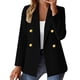 thumbnail image 3 of TaTaai Women's Casual Suit Coat Long Sleeve Lapel Collar Button Front Patch Pockets Solid Color Blazer Slim Fit Lightweight Spring Summer Daily Office Wear Gift, 3 of 5