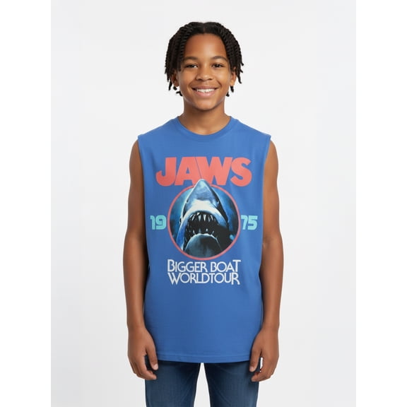 Jaws, Boys' Graphic Muscle Tank Top, Sizes 4-18