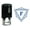 Blue, variant on Printtoo F Alphabet Swirl Border Triangle Monogram Initial Self Inking Rubber Stamp Office Stationary