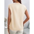 thumbnail image 4 of Women'S Mock Neck Sweaters Vest Business Casual Trendy Tops Fall Outfits  L, 4 of 7