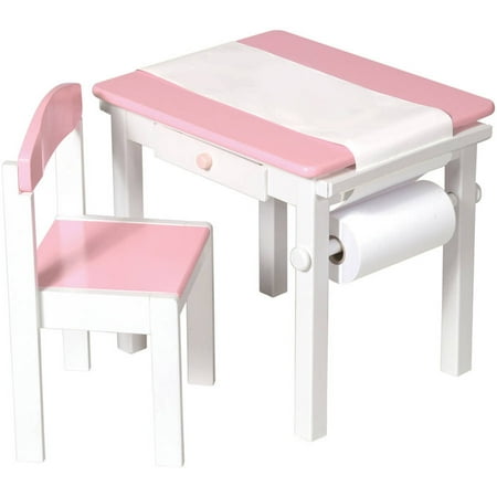 Guidecraft Art Table And Chair Set Pink
