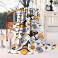 thumbnail image 2 of Halloween Ghost Pumpkin Pattern Blanket,Comfortable Soft Lamb Wool Throw Blanket,All Season,Warm Lightweight Blankets for Sofa Bed Couch Living Room Chair,60"x80", 2 of 4