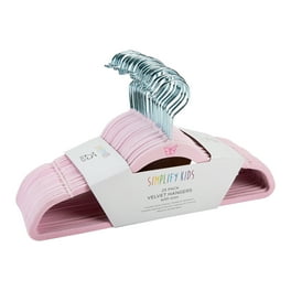 Free Shipping Simplify Kids 100 Pack Velvet Shirt Hangers in White Walmart Walmart