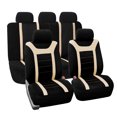 thumbnail image 1 of FH Group Housses de Siège Sport Airbag Compatible et Full Set Fendue Arrière Beige, 1 of 8