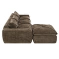 thumbnail image 4 of Modern Convertible L-Shaped Sectional Sofa, Chenille Upholstered Fully Compressed Modular Couch With Movable Ottoman for Living Room Apartment Office, 4 of 17