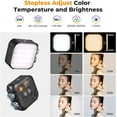 thumbnail image 7 of K&F Concept RGB Video Light, 360° Full Color Portable 2000mAh Rechargeable LED Camera Photography Light with 21 Light Effectsfor Vlogging, Selfie, Black,2500K-9900K CRI 96+, 7 of 7