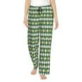 thumbnail image 2 of Kdxio Women's Comfy Stretch Light Green SquaresPrint Drawstring Pajama Pants-XX-Large, 2 of 9