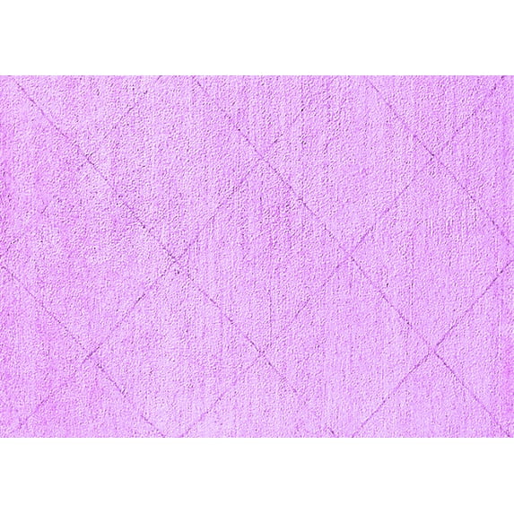 Ahgly Company Indoor Rectangle Solid Purple Modern Area Rugs, 2' x 3'