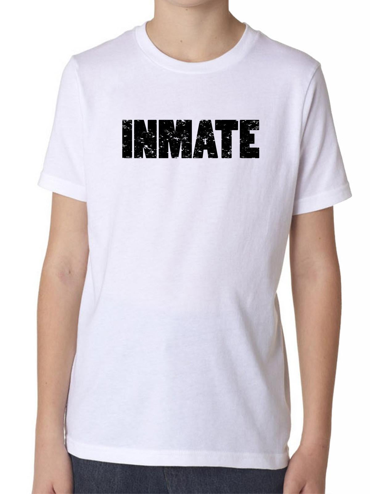 Inmate Large Font Hilarious Graphic Boy's Cotton Youth TShirt