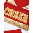 thumbnail image 6 of DPOIS Kids Girls Cheerleading Costume Skirt Set Crop Tops Pleated Skirt Red 14, 6 of 7