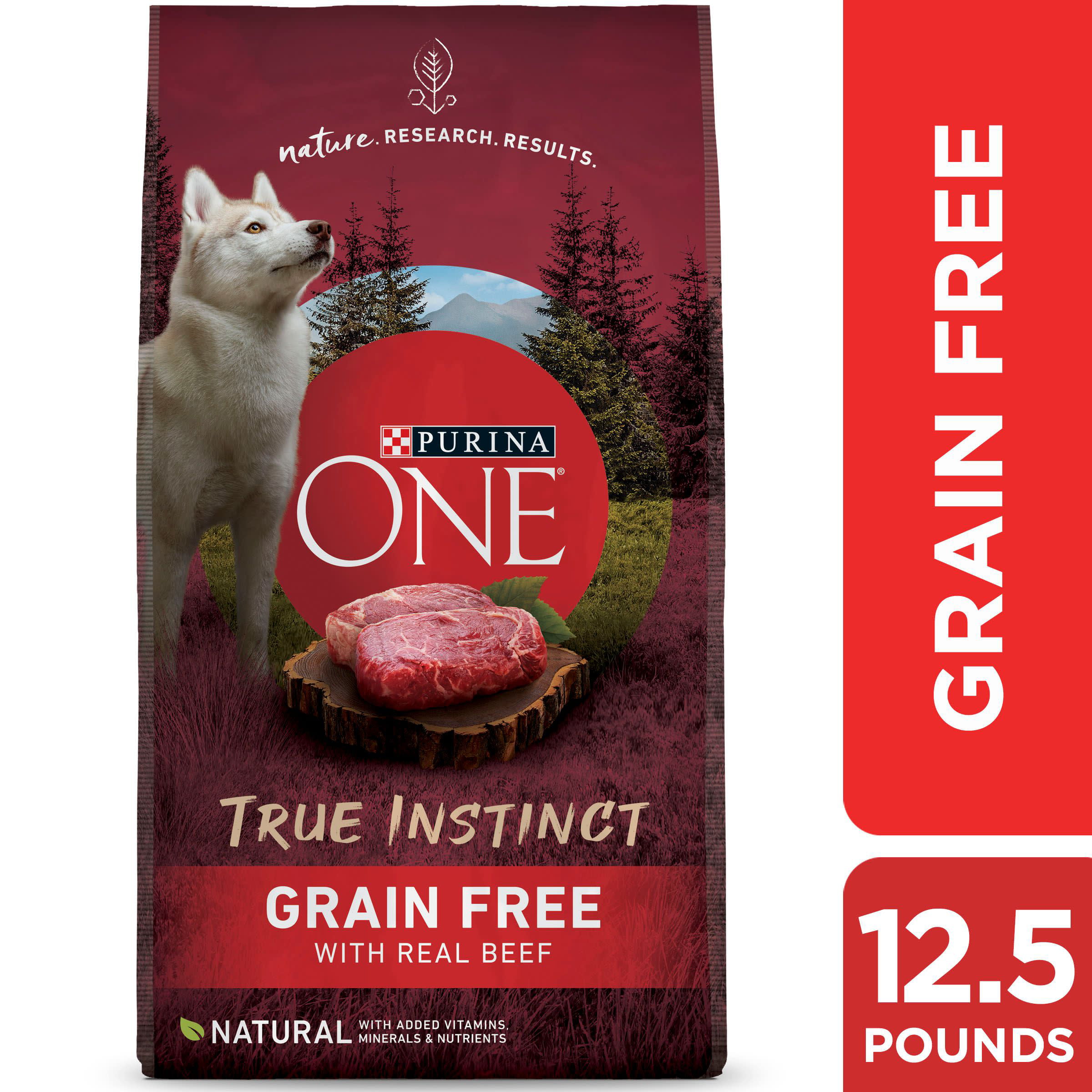 Purina One True Instinct Natural Grain Free Dry Dog Food Beef Dog Food 12 5 Lb Bag Walmart Com