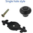 thumbnail image 3 of 5Pcs Vintage Ceramic Knobs Drawer Furniture Handle for Kitchen Cabinets Cupboard Bathroom Dresser Wardrobe Closet Decoration Pulls (Black), 3 of 13