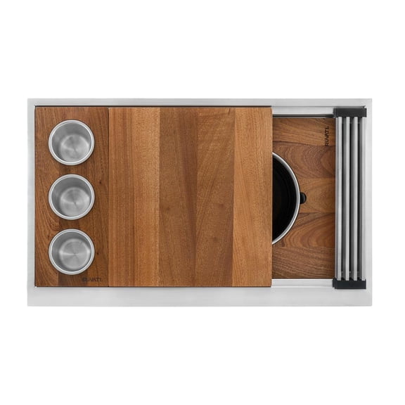 Ruvati 33-in Workstation Dual Tier 16 Gauge Kitchen Sink