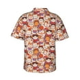 thumbnail image 3 of Picia Maneki-Neko Cats Gentle Cotton Regular Fit Short Sleeve Casual Hawaiian Shirt for Men-Large, 3 of 9