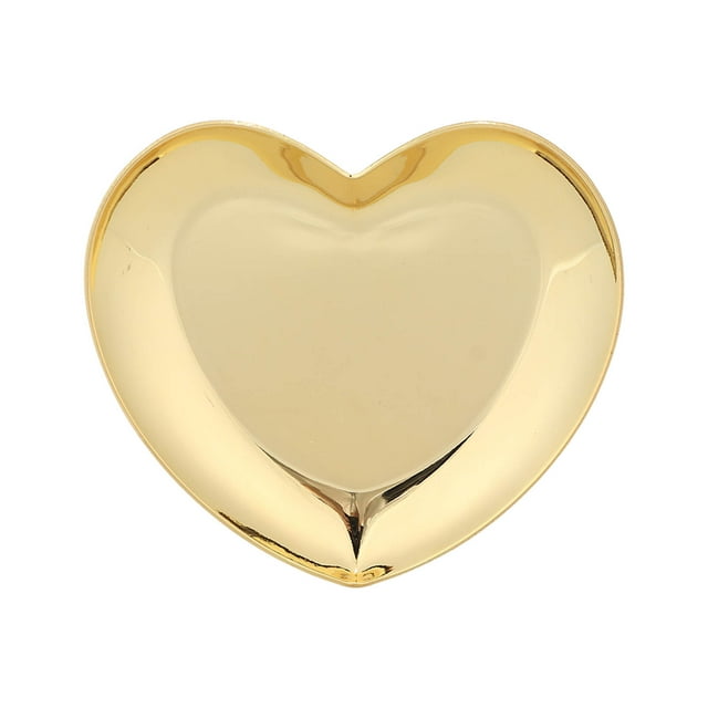 Nail Display Plate, Stainless Steel Exquisite Easy Clean Nail Mixing Palette Heart Shape Edges For Home Use Gold,Multicolor